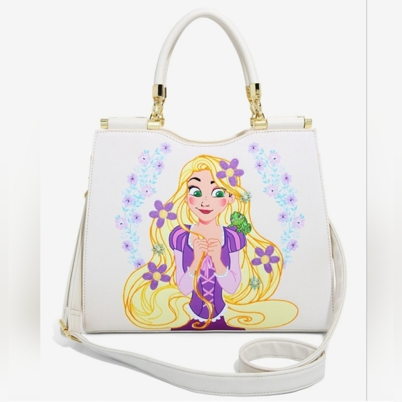 Loungefly Disney Tangled Rapunzel Floral Embroidered Handbag—BoxLunch Exclusive - Picture 8 of 12
